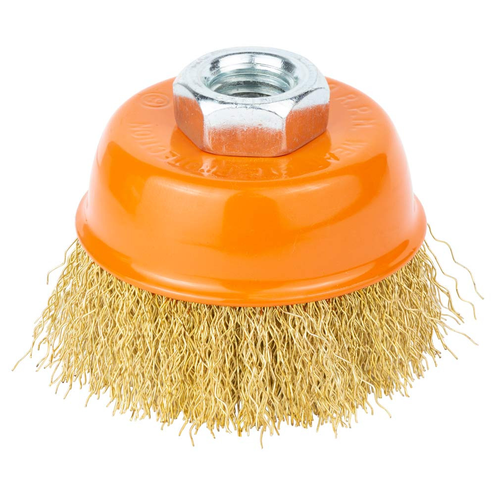 Grad Щетка проволочная чашеобразная Ø65мм М14×2мм (латунированная) GRAD (9033065) Коломия - фото 1