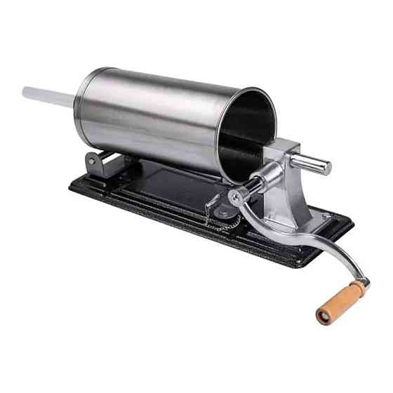 Шприц для ковбаси ручний 3 л горизонтальний ковбасний шприц з нержавійки для фаршу 4 насадки 16788-4 Коломыя