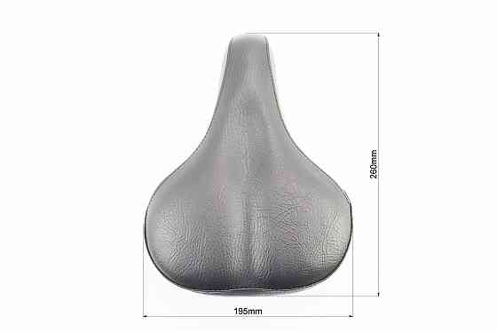 Сидіння ХВЗ 260x195мм, чорно-сіре GS-809B11D Київ