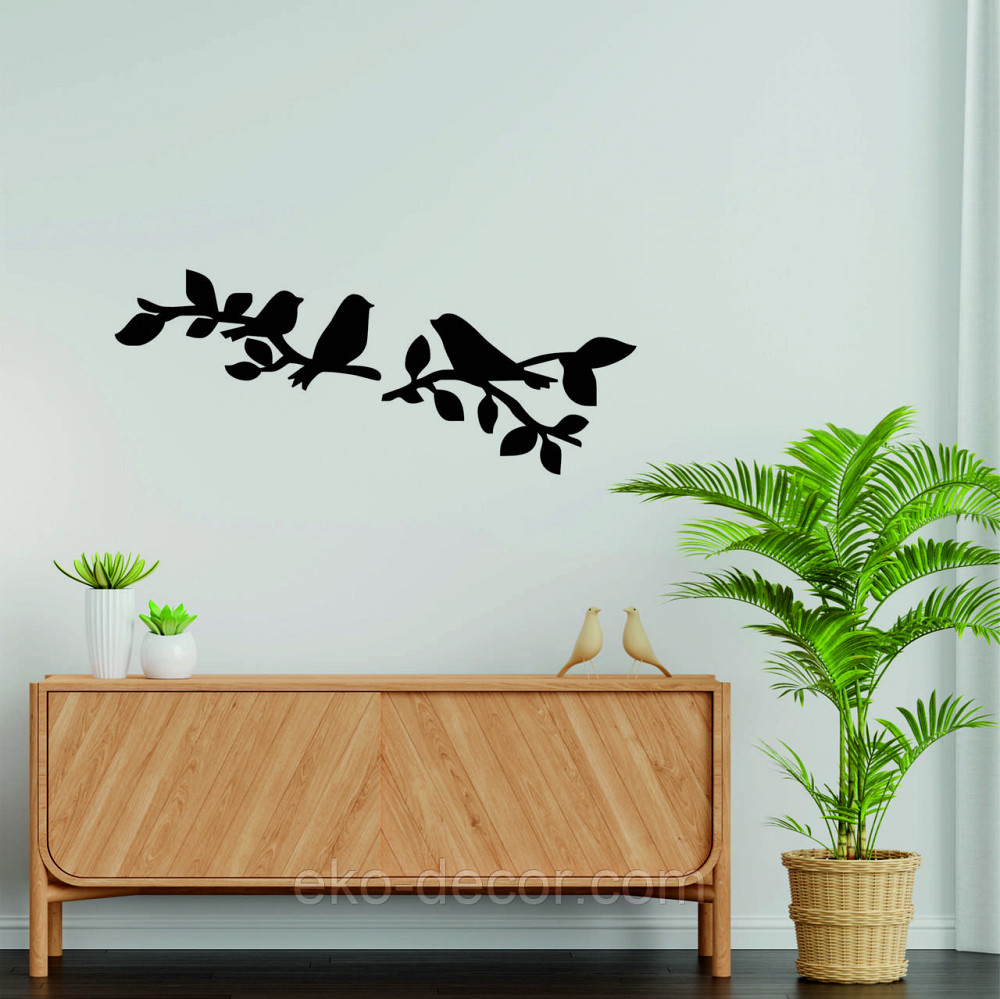 Декоративне настінне Панно  «Птахи» , Декор на стіну 70*27 см, Чорний Київ - фото 7