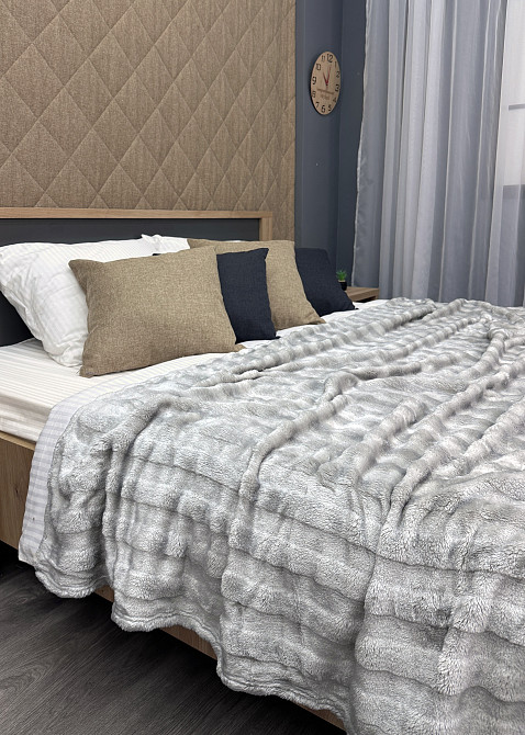 Плед-покривало 200х230 см (+-5см) Soft Night Світло-сірий (87-138) Київ - фото 5