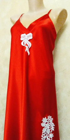 Ночнушка атласная Jasmin 1802 (Красный) 3XL Винница