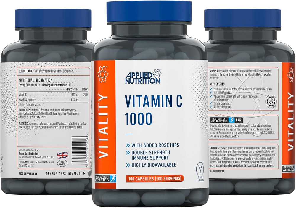 Витамин С Applied Nutrition Vitamin C 1000 мг 100 капсул Луцк - изображение 2