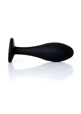Анальна пробка - Jewellery Silicone Black Plug M Clear Sex Aura Київ