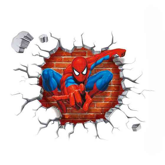 Наклейка на стіну Людина Павук 45 на 50 см різнобарвний Київ