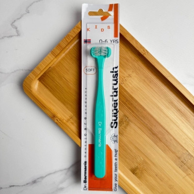Дитяча зубна щітка Dr. Barman's Superbrush (Dentaco AG), 9603210000, тристороння (від 0-6 років), бірюзова (8.121/6) Вінниця - фото 1