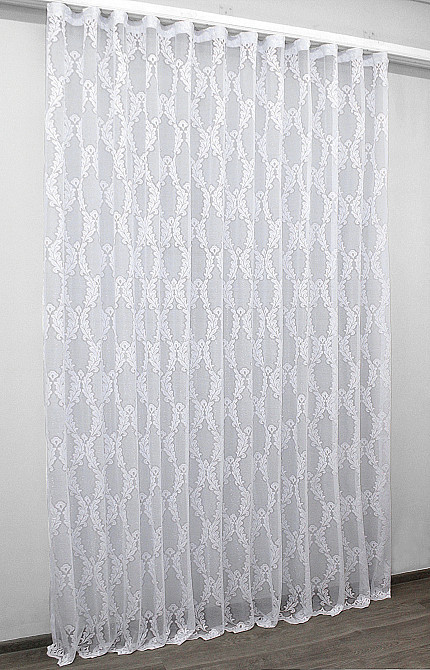 Тюль VR-Textil 716т Жакард Білий 300х270 см (40-980) Київ - фото 4