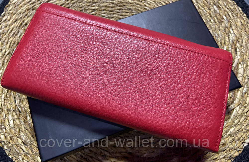 Елітний жіночий гаманець із натуральної шкіри червоного кольору Marco Coverna W001 Red Київ - фото 11