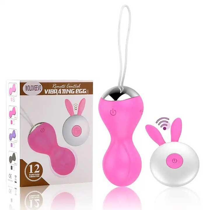 Вагінальні кульки Кегеля з вібрацією 12 режимів Рожевий Вінниця - фото 7