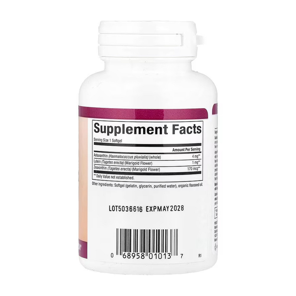 Астаксантин Natural Factors Astaxanthin Plus 4mg 60 гел капс Киев - изображение 2