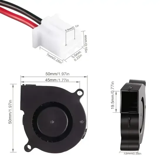 Вентилятор 12В 50×15 мм для 3D-принтера и техники Киев