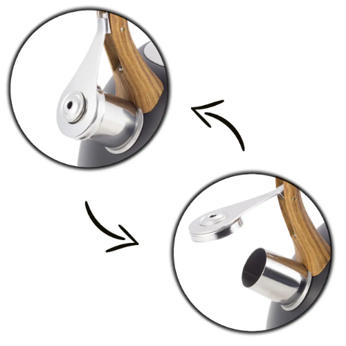 Чайник 2,5 л з нержавіючої сталі зі свистком і ручкою soft touch KAMILLE 1096 Житомир - фото 5