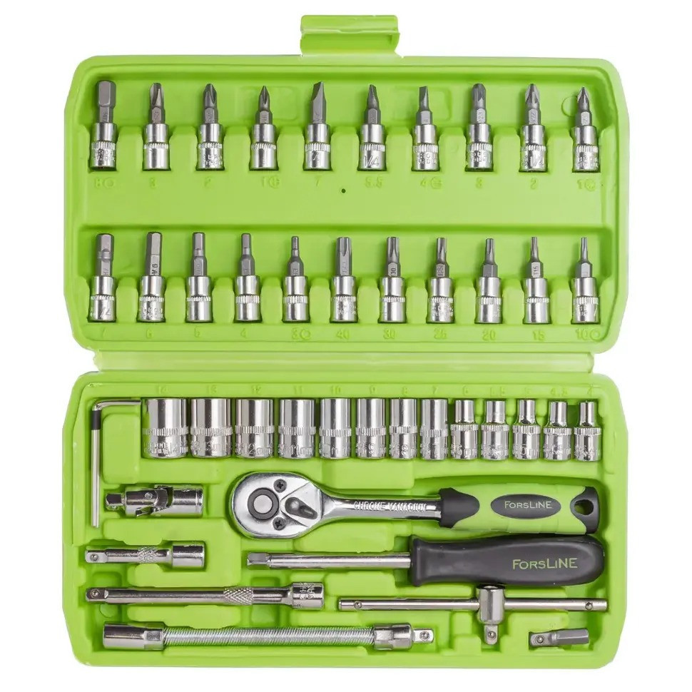 Набор инструментов 46 предметов, 1/4