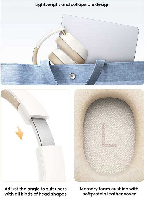 Навушники Ugreen Max5c (LDAC Hi-Res, NC, app, BT 5.4, 75 годин роботи) Харьков - изображение 1