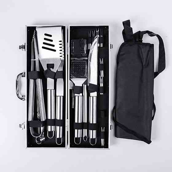 Набор аксессуаров для барбекю, мангала, гриля 19 предметов 42х14х7.5 см в кейсе HP-21-3 Киев