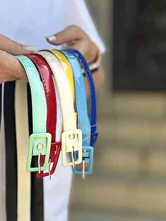 Ремінець лакований вузький "Milano" Київ