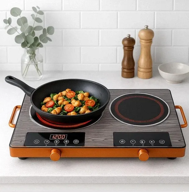 Многофункциональная инфракрасная плита CB-1331, 2 конфорки, сенсор, 2000 Вт, стеклокерамика Одесса - изображение 8