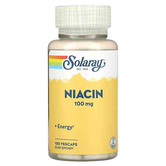 Ніацин, Niacin, Solaray, 100 мг 100 капсул Київ