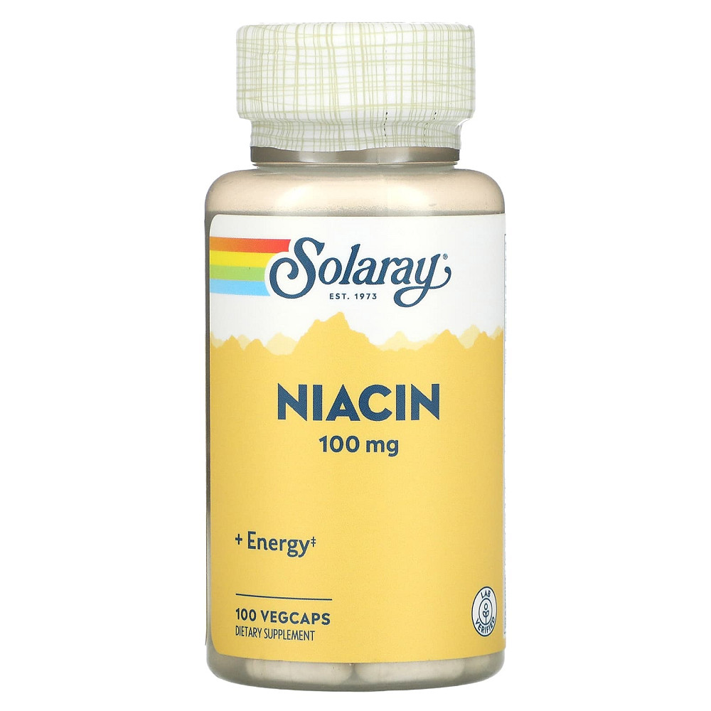 Ніацин, Niacin, Solaray, 100 мг 100 капсул Київ - фото 1