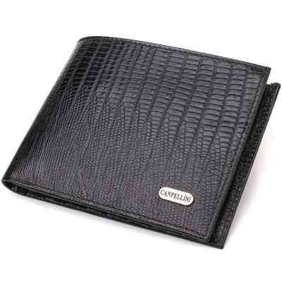 Портмоне Canpellini Из натуральной кожи Черное (21868) Винница