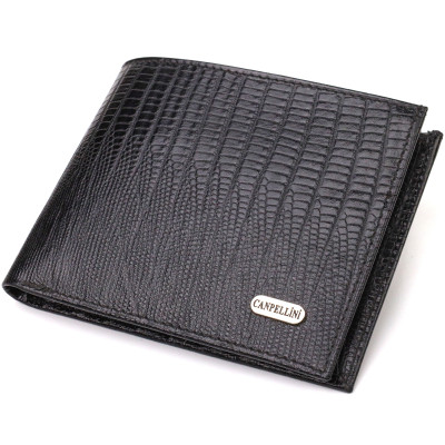 Портмоне Canpellini Из натуральной кожи Черное (21868) Винница - изображение 1