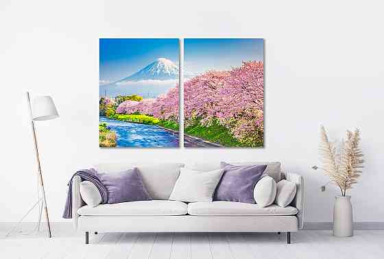 Модульная картина в гостиную / спальню  Сакура TLV-2_07 Київ