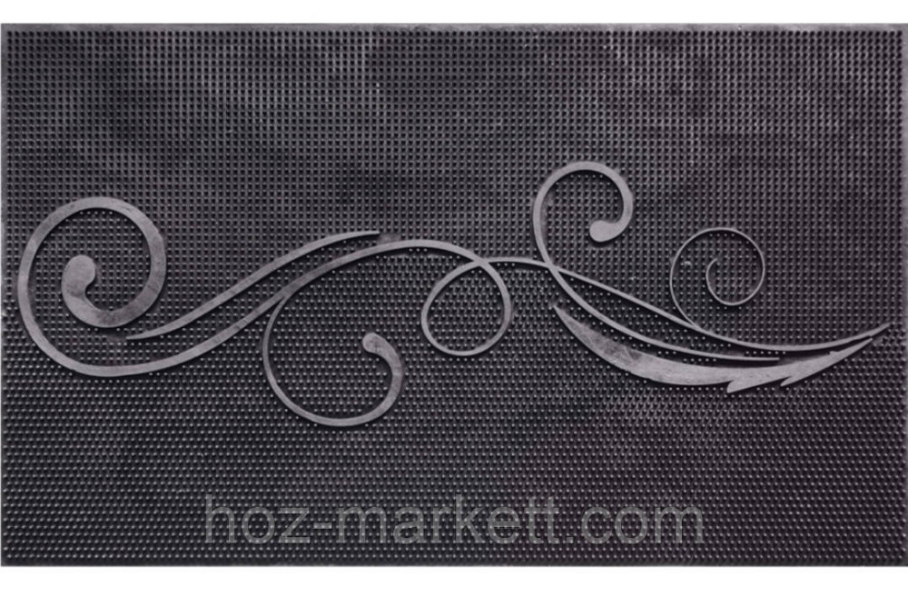 Резиновый коврик Волна 73.5 см х 44 см черный Харьков - изображение 1