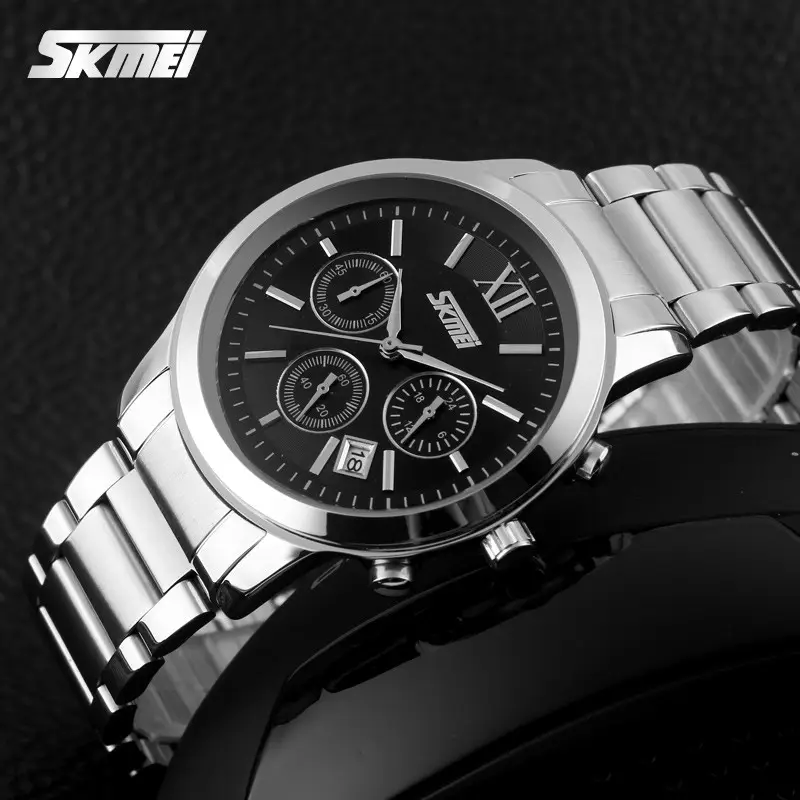 Чоловічий наручний годинник Skmei Tandem 9097 Чорний Київ - фото 5