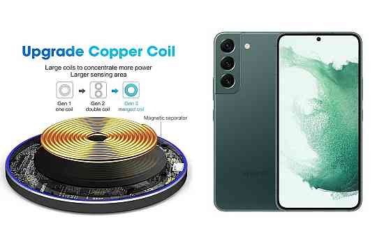 Бездротовий зарядний пристрій Copper до 30W для OnePlus 10 Pro, USB-C, LED Київ