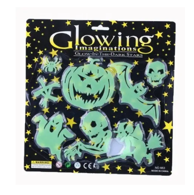 Хелловін декор люмінесцентні фігурки 8 штук салатовий Київ - фото 3