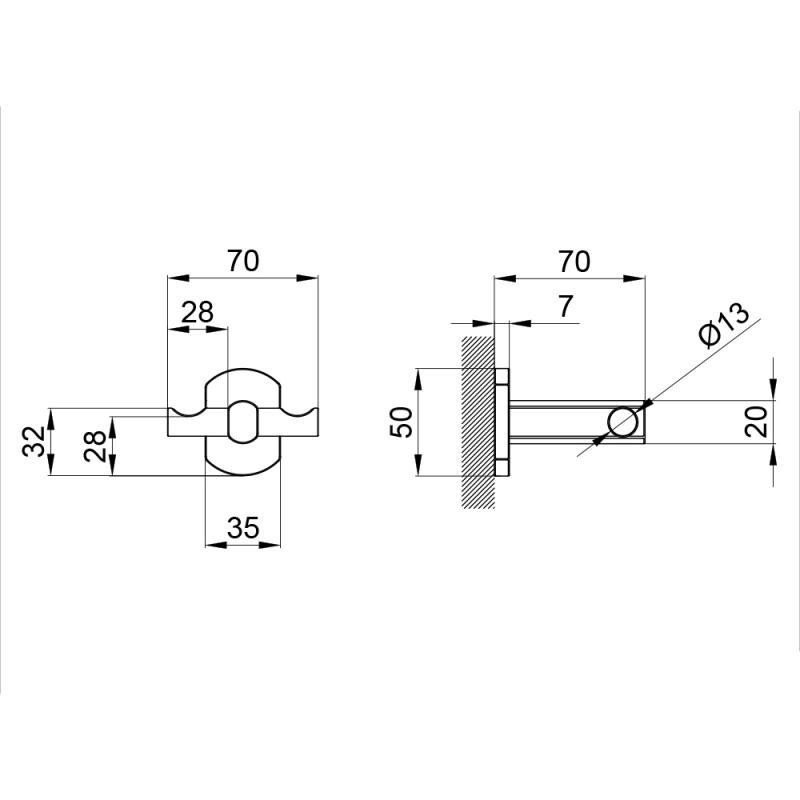 Крючок для полотенец в ванную Qtap Liberty CRM 1154 Киев - изображение 2