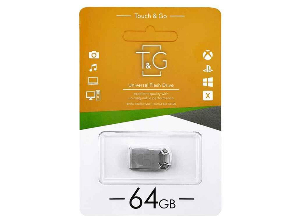 Флешка USB 64GB 2.0 110 Metal сталева (коротка) ТМ TG Solmir Киев - изображение 1