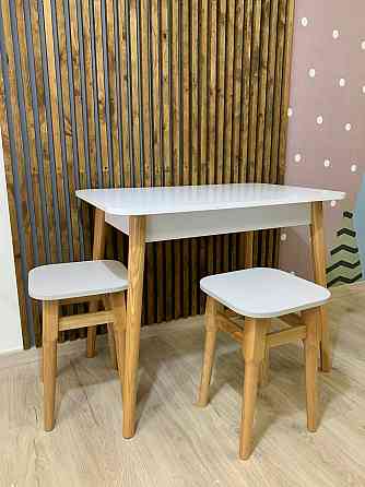 Обідній стіл LION Маямі-2 дерев'яні ніжки Антрацит (LION-041186) ТОП Львів