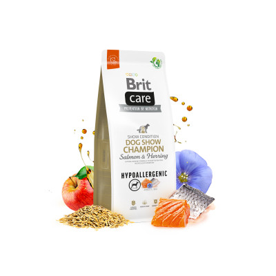 Сухой корм для собак Brit Care Dog Hypoallergenic Dog Show Champion с лососем и селедкой 3 кг (8595602559114) Винница - изображение 2