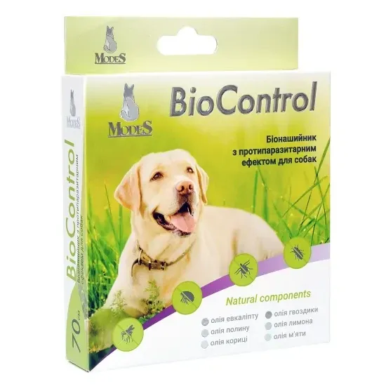 Биоконтроль (BioControl) бионашейник с противопаразитарным эффектом для собак и кошек 70 см, MODES Винница - изображение 1