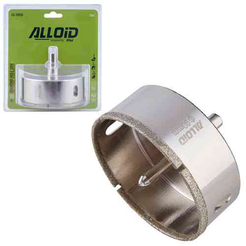 Свердло корончате алмазне по склу та кераміці 90мм з центрувальним свердлом Alloid Одеса