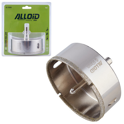 Свердло корончате алмазне по склу та кераміці 90мм з центрувальним свердлом Alloid Одеса - фото 1