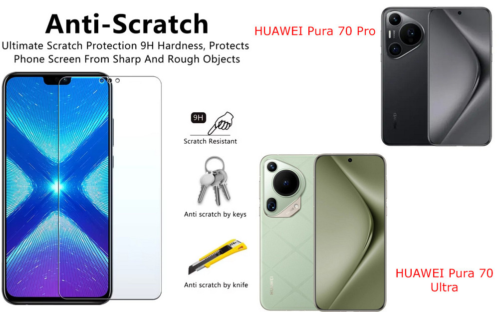 Защитное стекло NeoGlass для HUAWEI Pura 70 Pro, Pura 70 Ultra – ультрапрозрачное и устойчивое Киев - изображение 1