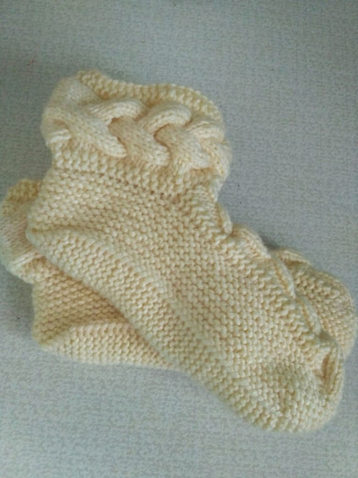 Домашні кімнатні капці шкарпетки, колір молочний, зручні для дому роботи топ Крохатушка одяг Київ - фото 4