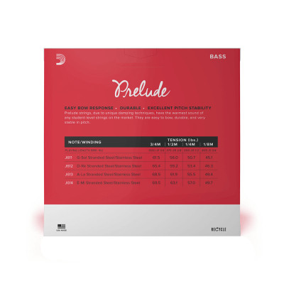 Струны для контрабаса D'Addario Prelude Bass String Set 3/4 Scale Medium Tension (J610 3/4M) Винница - изображение 3
