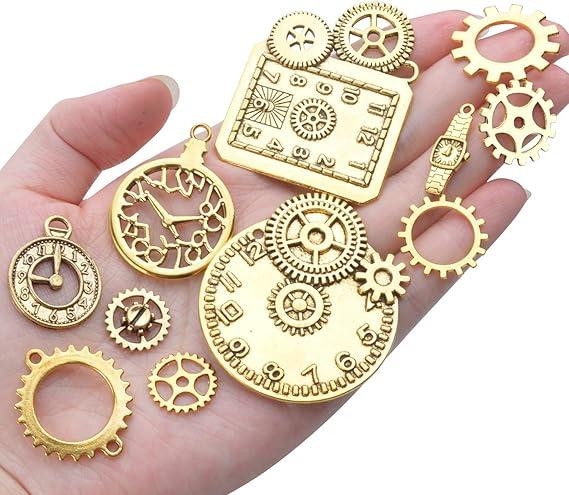Набор золотых шармов-часы для рукоделия, 40 шт Киев - изображение 9