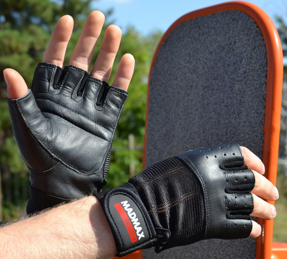 Рукавички для фітнесу MadMax MFG-248 Clasic Exclusive Black S Луцк - изображение 8