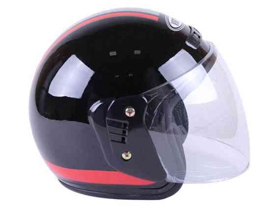 Мотошлем открытый MD-В201 (черно-красный глянцевый, size L) Мукачево