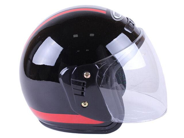 Мотошлем открытый MD-В201 (черно-красный глянцевый, size L) Мукачево - изображение 3