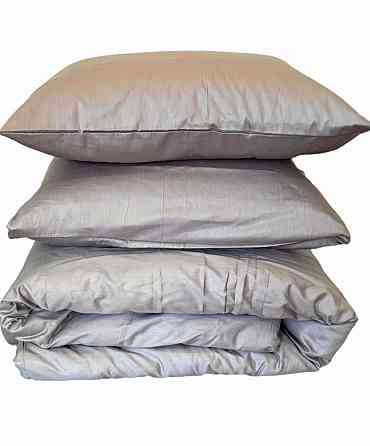 Ecotton Простирадло на резинці Ecotton 180х200 см із сатину (арт. 15-4503 Chateau Grey) молочно Коломыя