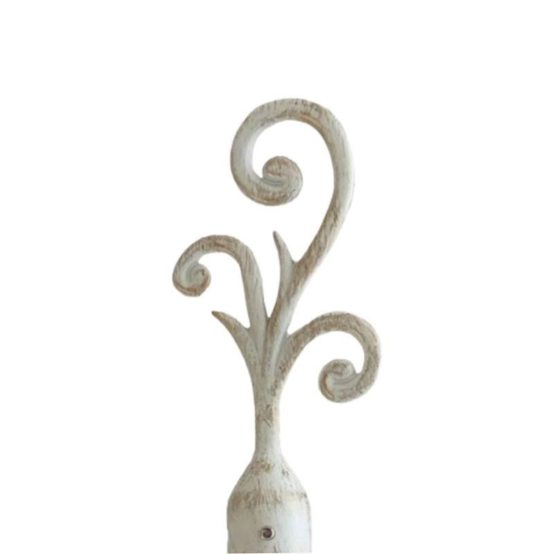 Наконечник для металевого карниза "Фала" (колір біле-золото, діаметр 16 мм) Бровари - фото 1