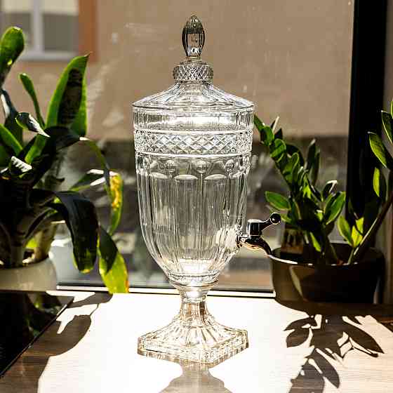 Лимонадниця з краном скляна 3 л диспенсер для напоїв лимонадник із краном HP-19-293 Коломия