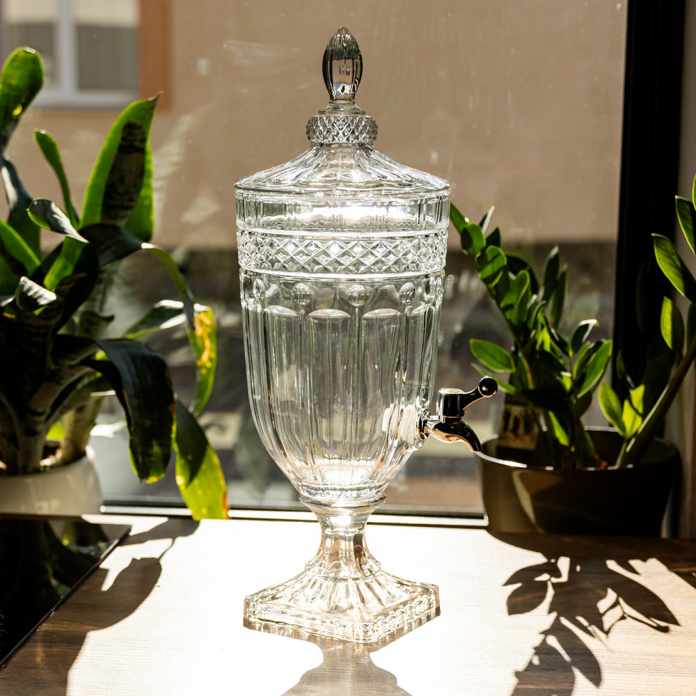 Лимонадниця з краном скляна 3 л диспенсер для напоїв лимонадник із краном HP-19-293 Коломия - фото 4