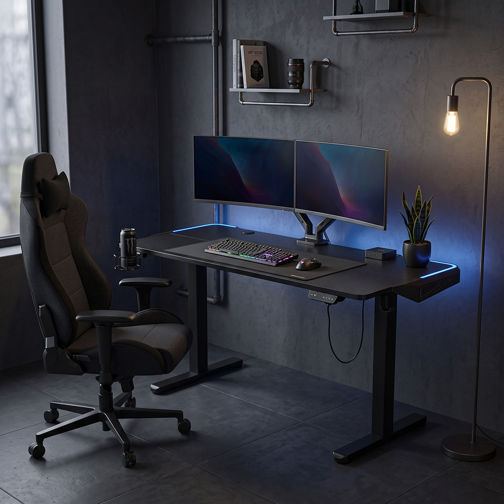Регулируемый Стол Richman StandUp Game Black RGB-LED 1200 х 600 BST-01led Днепр - изображение 2