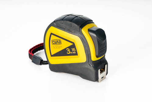 Рулетка обрезиненная 3м*16мм (автостоп, двойной зацеп) СИЛА Ровно - изображение 1